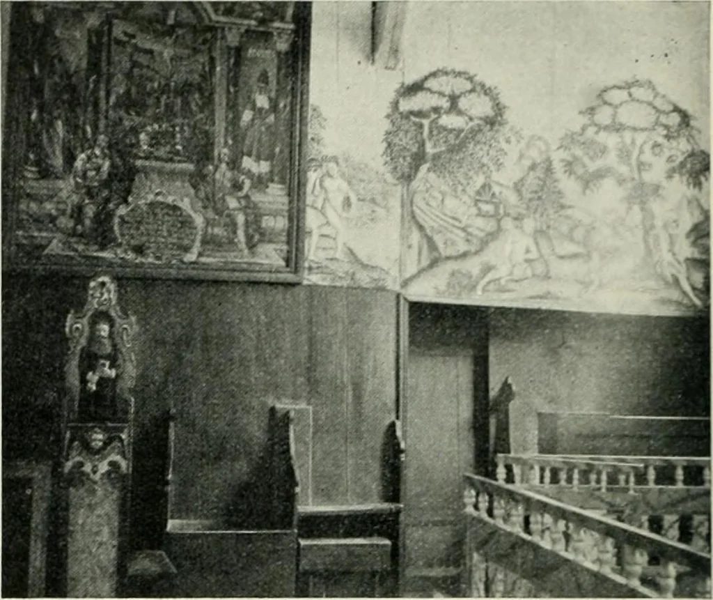 An illustration from Norges kirker i det 16de og 17de aarhundrede, 1911, leaf 93