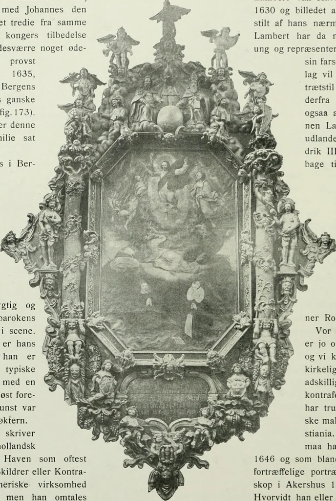 An illustration from Norges kirker i det 16de og 17de aarhundrede, 1911, leaf 95
