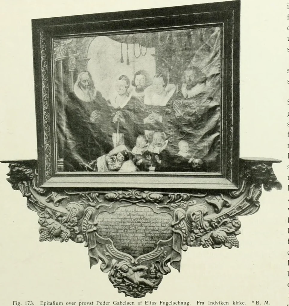 An illustration from Norges kirker i det 16de og 17de aarhundrede, 1911, leaf 96