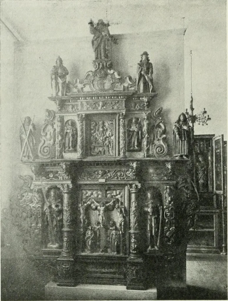 An illustration from Norges kirker i det 16de og 17de aarhundrede, 1911, leaf 97