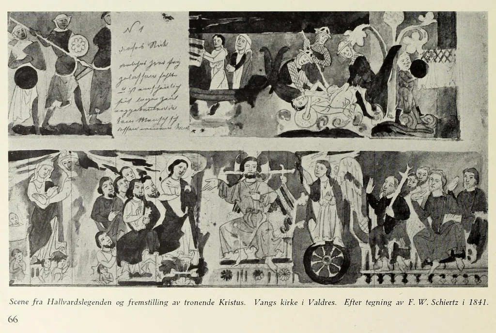An illustration from Norges malerkunst i middelalderen, 1917, leaf 92