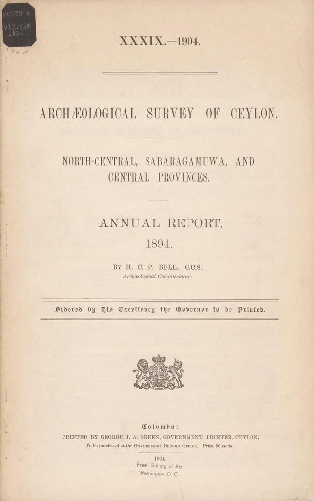 An illustration from North-central and central provinces : annual report, 1904, leaf 1