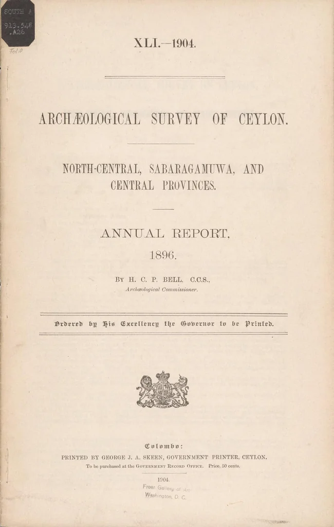 An illustration from North-central and central provinces : annual report, 1904, leaf 1