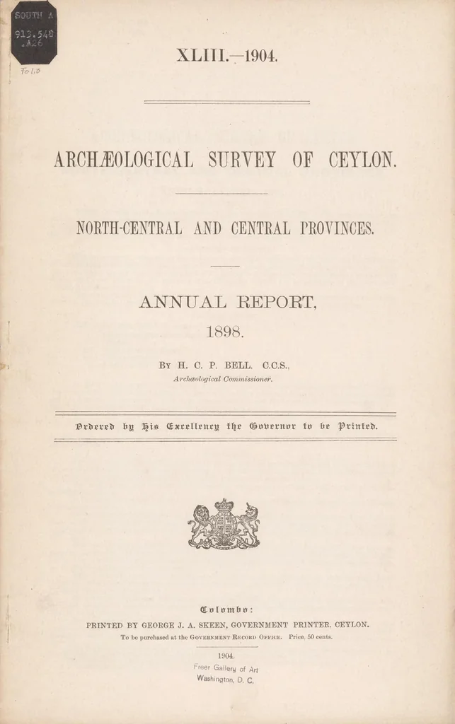 An illustration from North-central and central provinces : annual report, 1904, leaf 1