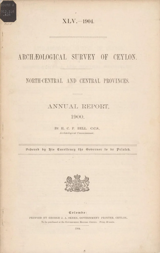 An illustration from North-central and central provinces : annual report, 1904, leaf 1