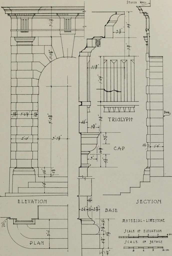 An illustration from Northern Italian details;, 1916, leaf 102