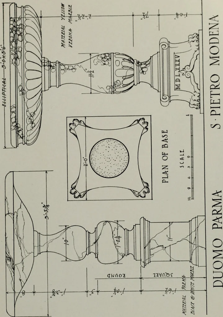An illustration from Northern Italian details;, 1916, leaf 158
