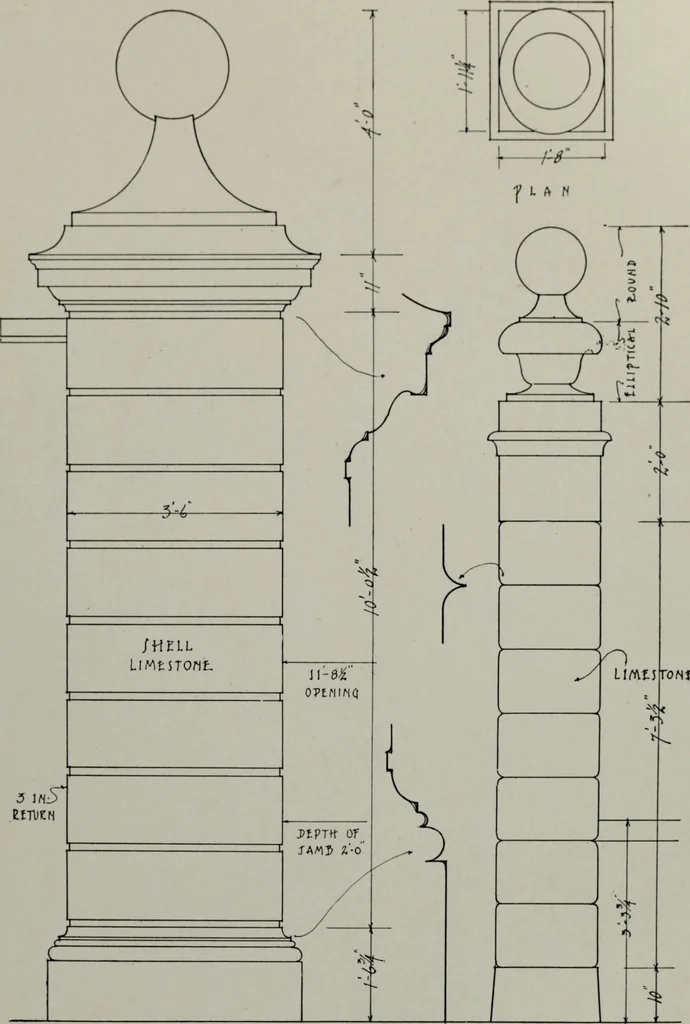 An illustration from Northern Italian details;, 1916, leaf 182