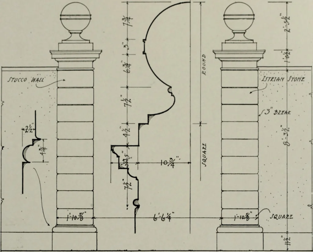 An illustration from Northern Italian details;, 1916, leaf 186