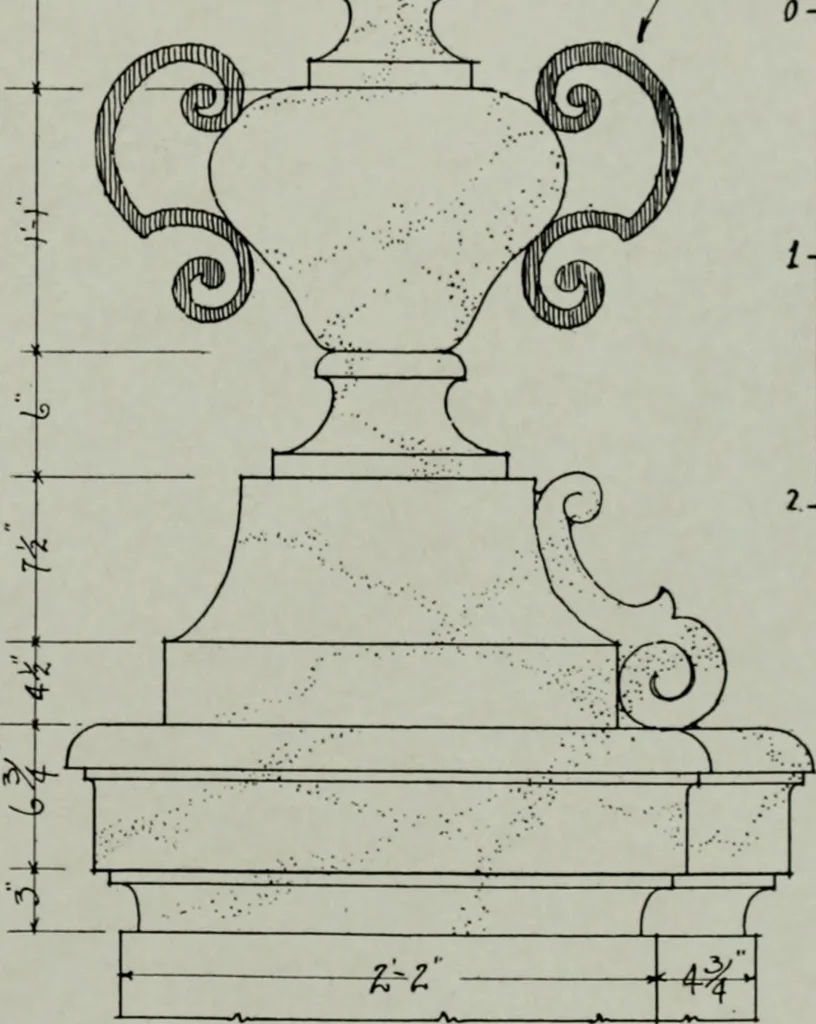 An illustration from Northern Italian details;, 1916, leaf 198