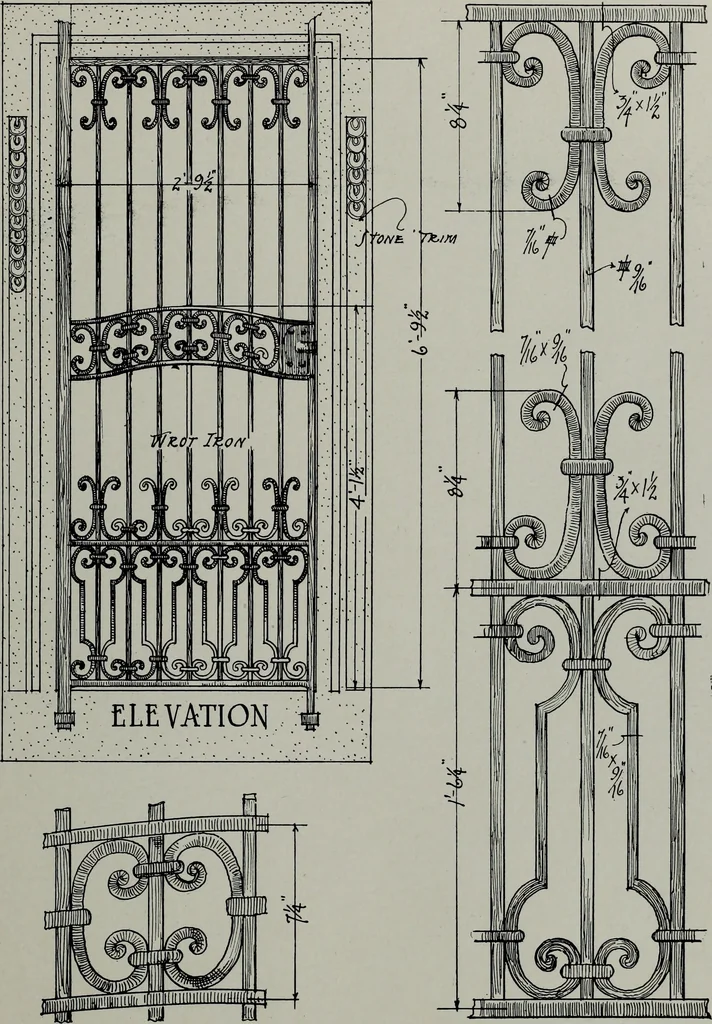 An illustration from Northern Italian details;, 1916, leaf 240
