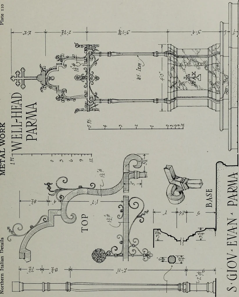 An illustration from Northern Italian details;, 1916, leaf 244
