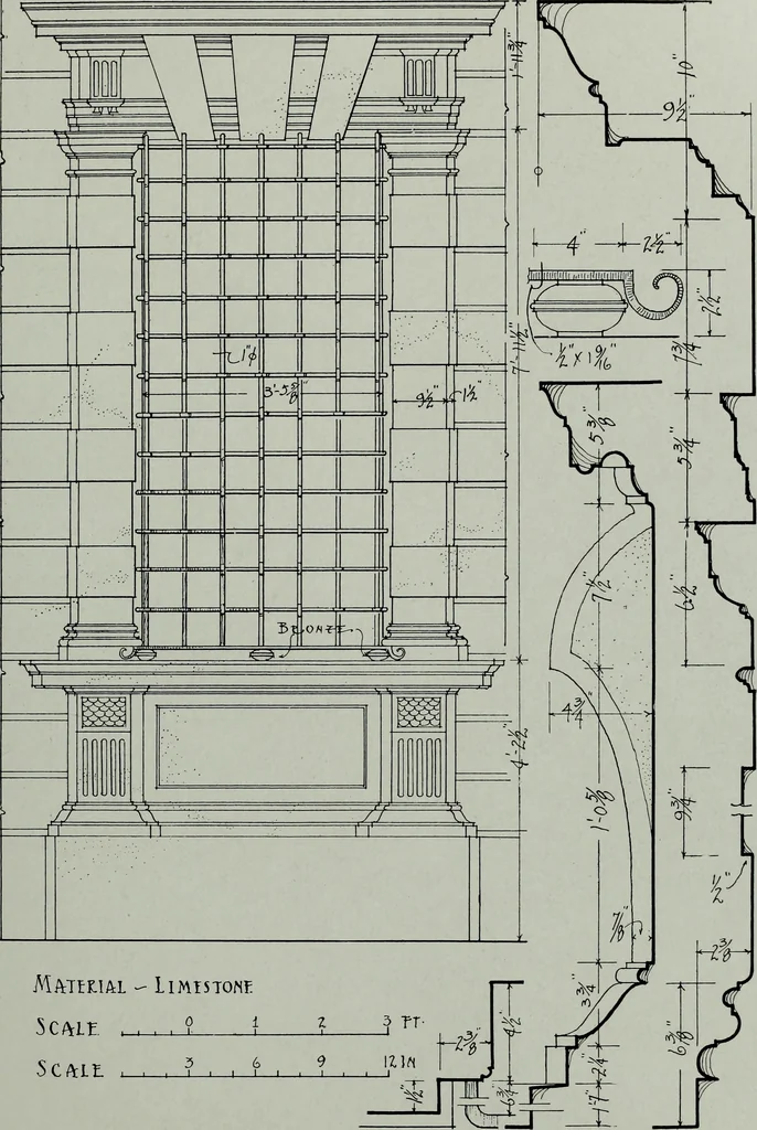 An illustration from Northern Italian details;, 1916, leaf 252