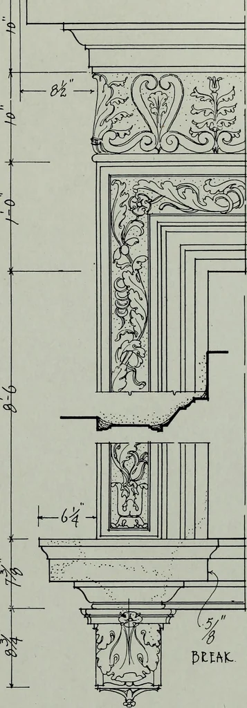 An illustration from Northern Italian details;, 1916, leaf 256