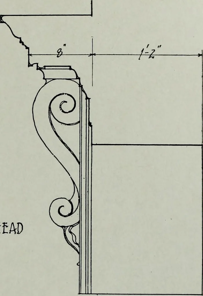An illustration from Northern Italian details;, 1916, leaf 264