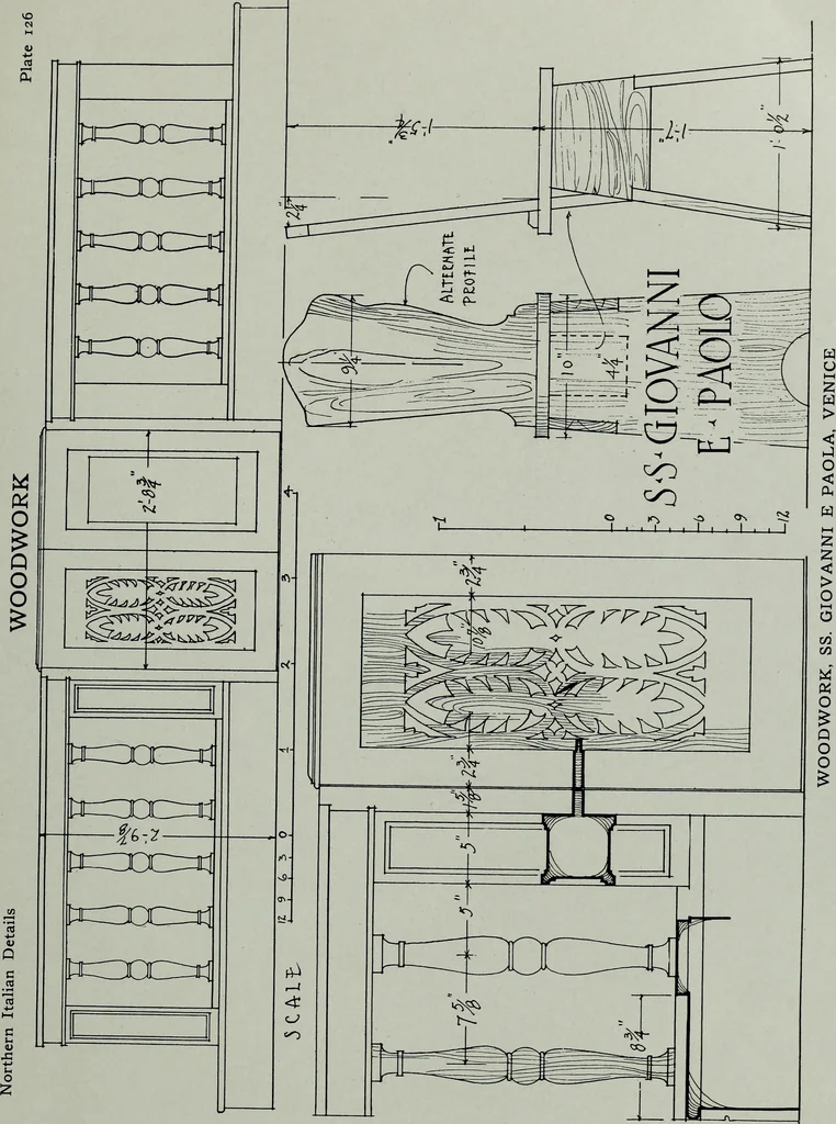 An illustration from Northern Italian details;, 1916, leaf 276