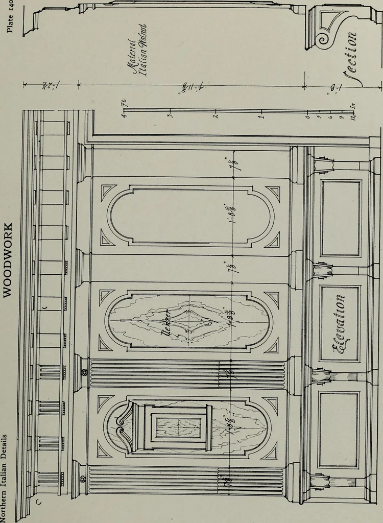 An illustration from Northern Italian details;, 1916, leaf 304