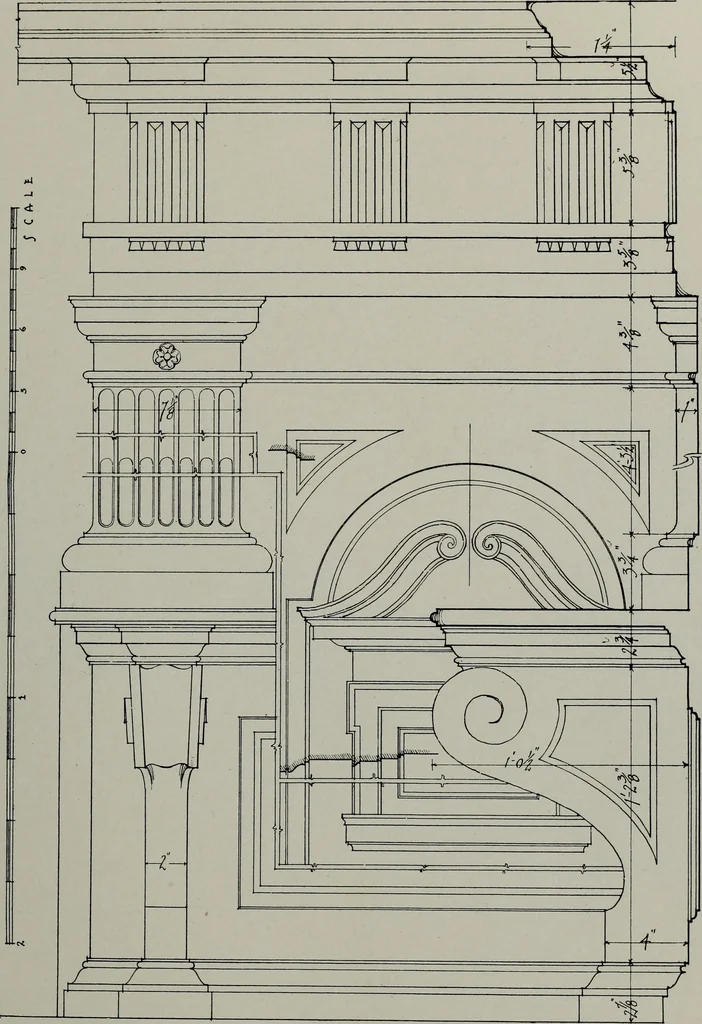 An illustration from Northern Italian details;, 1916, leaf 306