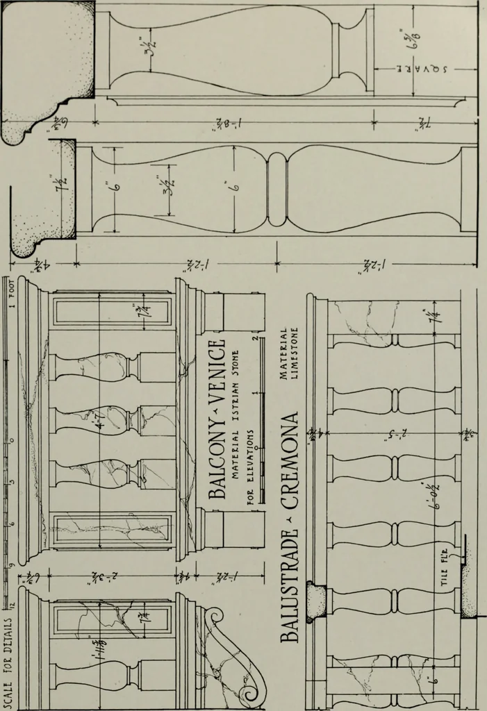 An illustration from Northern Italian details;, 1916, leaf 36