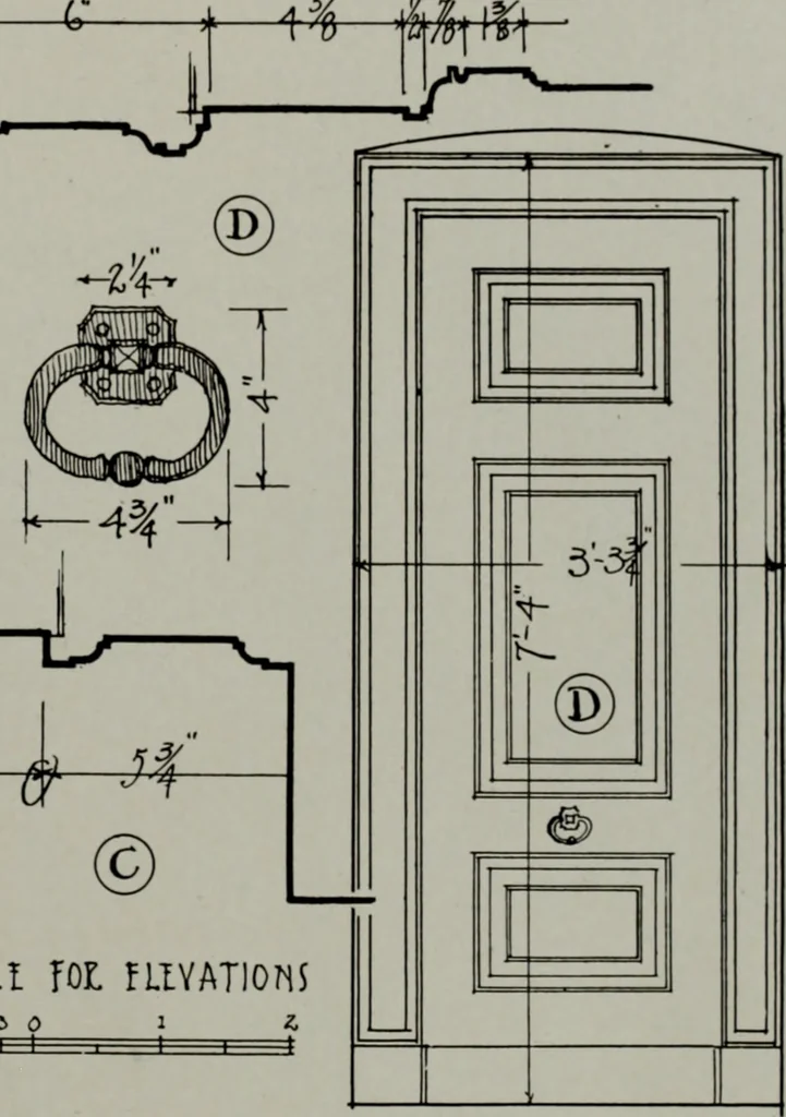 An illustration from Northern Italian details;, 1916, leaf 74