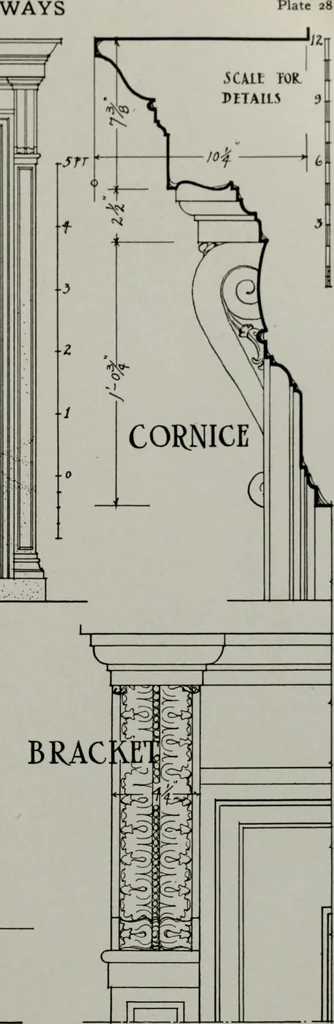 An illustration from Northern Italian details;, 1916, leaf 82
