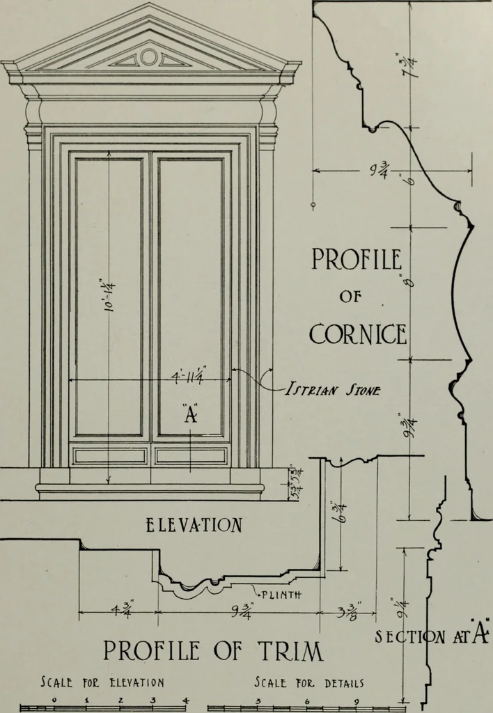 An illustration from Northern Italian details;, 1916, leaf 98