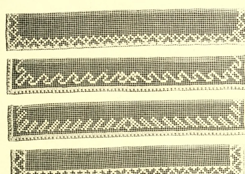 An illustration from Norwegian drawn work (Hardanger), 1905, leaf 43