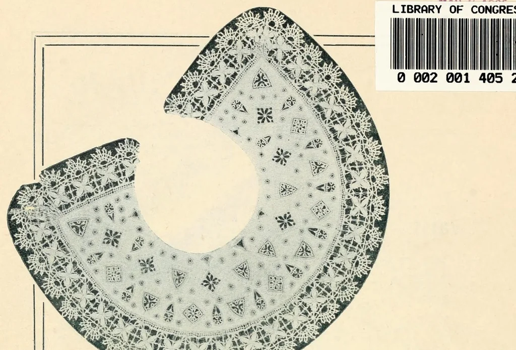 An illustration from Norwegian drawn work (Hardanger), 1905, leaf 46