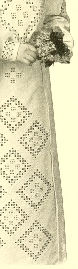 An illustration from Norwegian drawn work (Hardanger), 1905, leaf 7