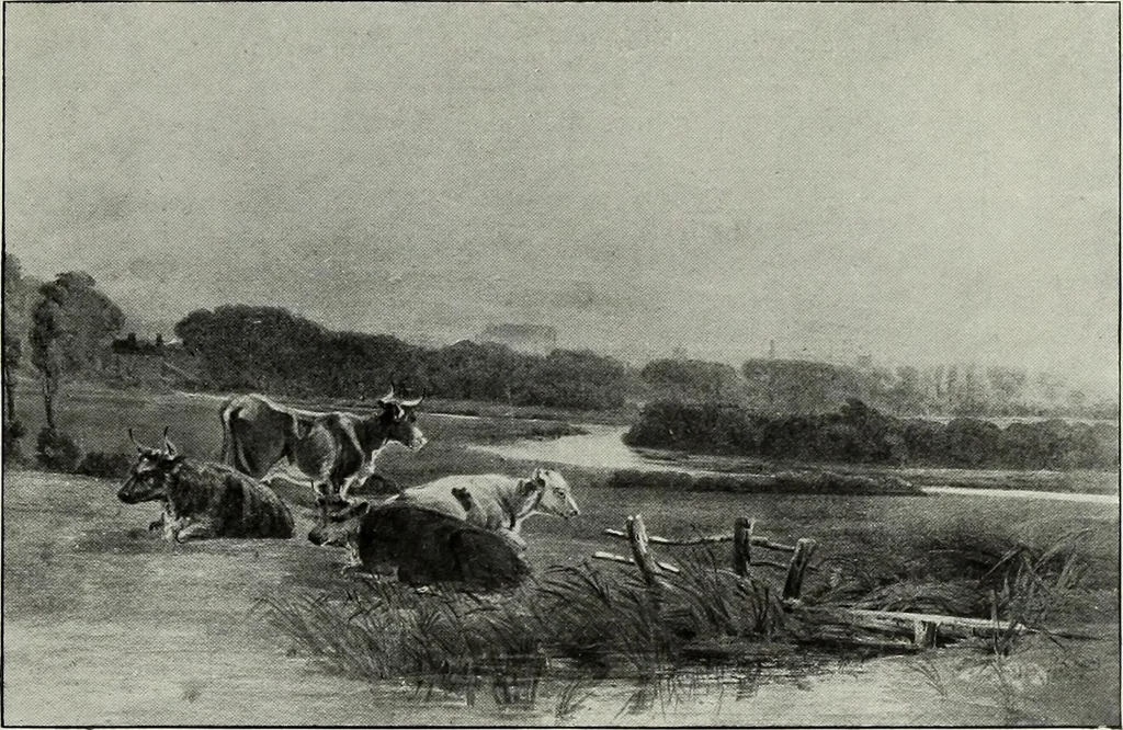 An illustration from The Norwich school of painting : being a full account of the Norwich exhibitions, the lives of the painters, the lists of their respecitve exhibits and descriptions of the pictures, 1905, leaf 264