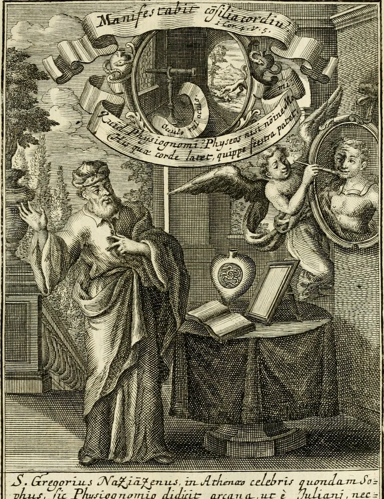 An illustration from Peripateticus nostri temporis, seu, Philosophus discursivus : in biennali cursu, per discursus symbolico-physicos, ad discursum, juxta sanctorum philosophorum exempla, piè curiosum instructus .., 1724, leaf 208