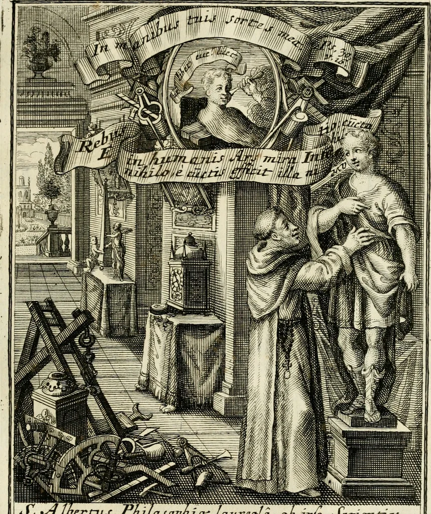 An illustration from Peripateticus nostri temporis, seu, Philosophus discursivus : in biennali cursu, per discursus symbolico-physicos, ad discursum, juxta sanctorum philosophorum exempla, piè curiosum instructus .., 1724, leaf 522