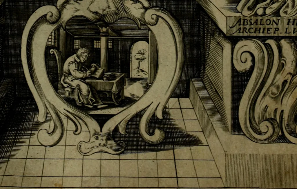 An illustration from Notae uberiores in Historiam Danicam Saxonis Grammatici : Una cum prolegomenis ad easdem notas, 1645, leaf 6