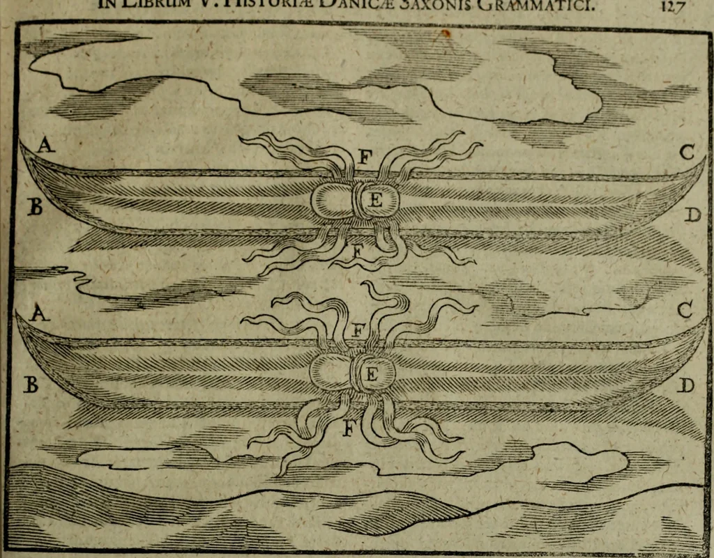 An illustration from Notae uberiores in Historiam Danicam Saxonis Grammatici : Una cum prolegomenis ad easdem notas, 1645, leaf 606