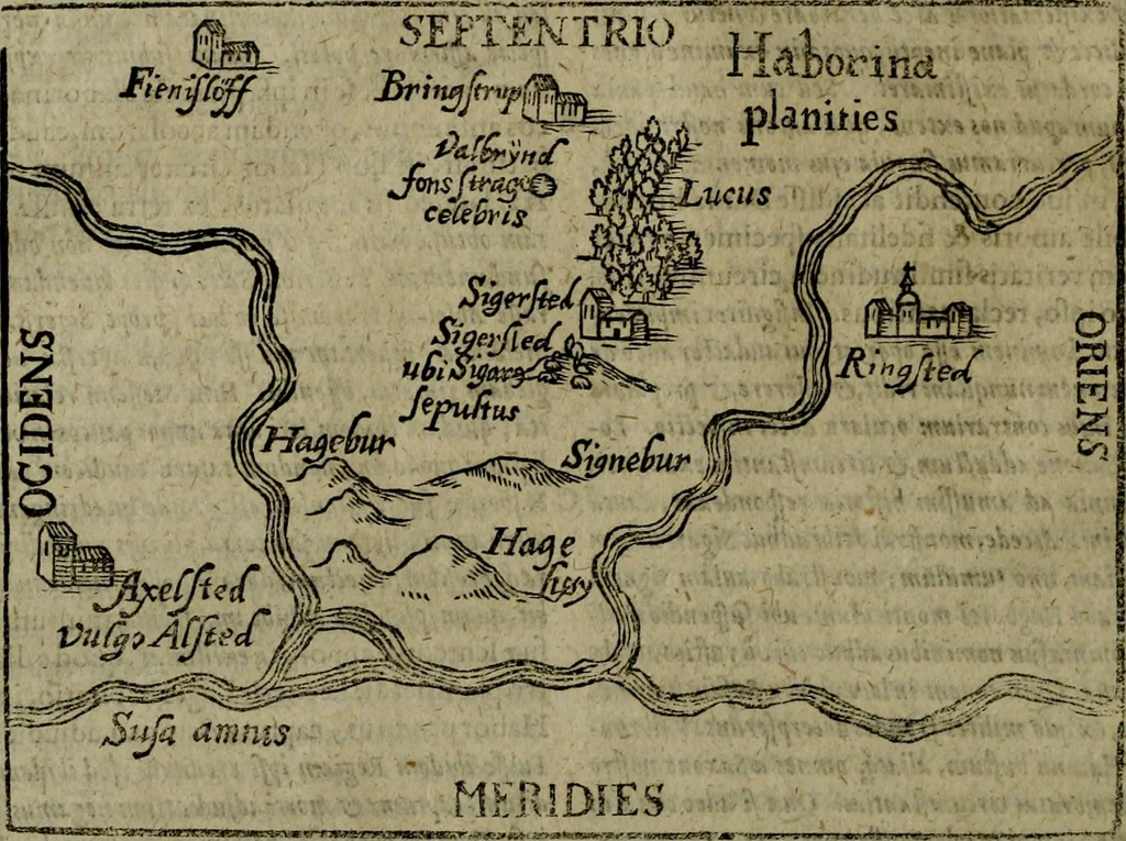 An illustration from Notae uberiores in Historiam Danicam Saxonis Grammatici : Una cum prolegomenis ad easdem notas, 1645, leaf 639