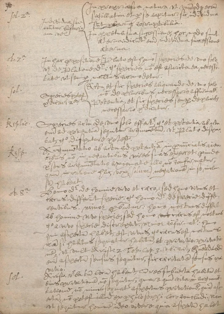 An illustration from An[n]otationes et quaestiones logicae [manuscript], 1580, leaf 104