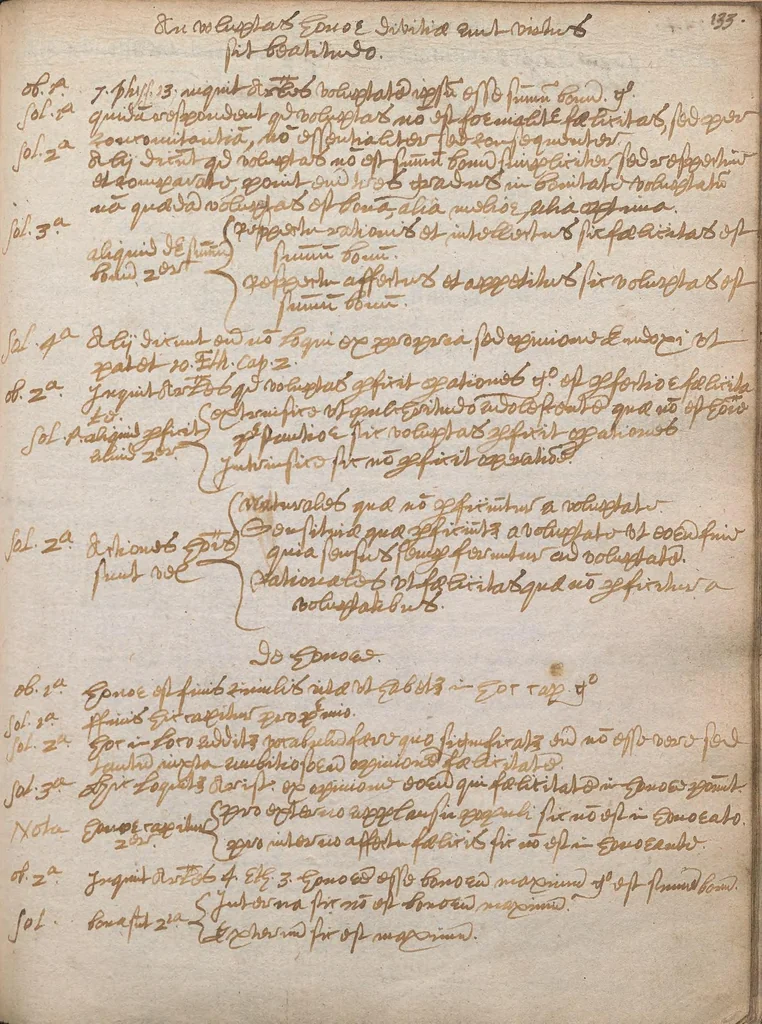 An illustration from An[n]otationes et quaestiones logicae [manuscript], 1580, leaf 147