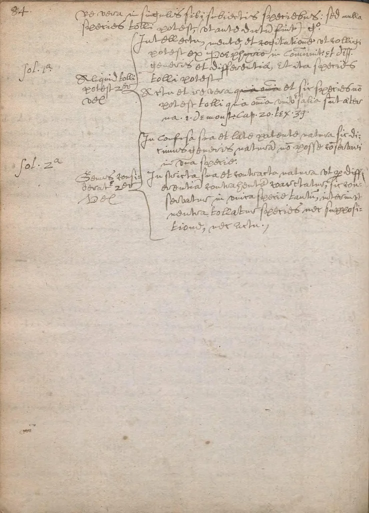 An illustration from An[n]otationes et quaestiones logicae [manuscript], 1580, leaf 98