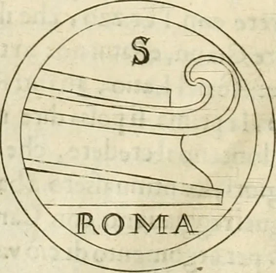 An illustration from Note, overo, Memorie del mvseo di Lodovico Moscardo ..., 1656, leaf 27