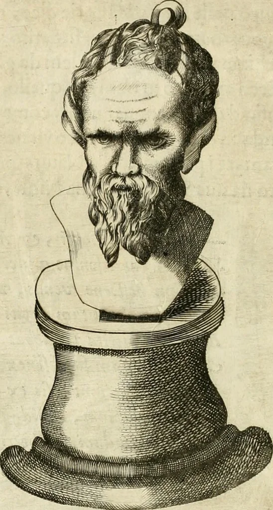 An illustration from Note, overo, Memorie del mvseo di Lodovico Moscardo ..., 1656, leaf 55