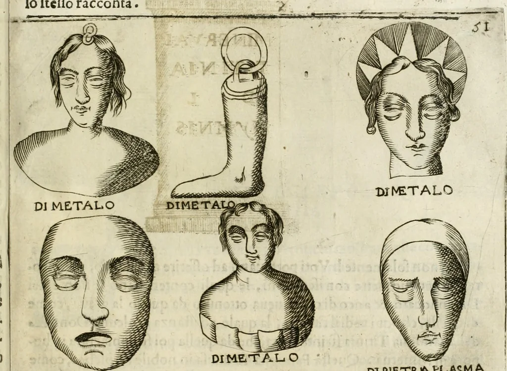 An illustration from Note, overo, Memorie del mvseo di Lodovico Moscardo ..., 1656, leaf 74