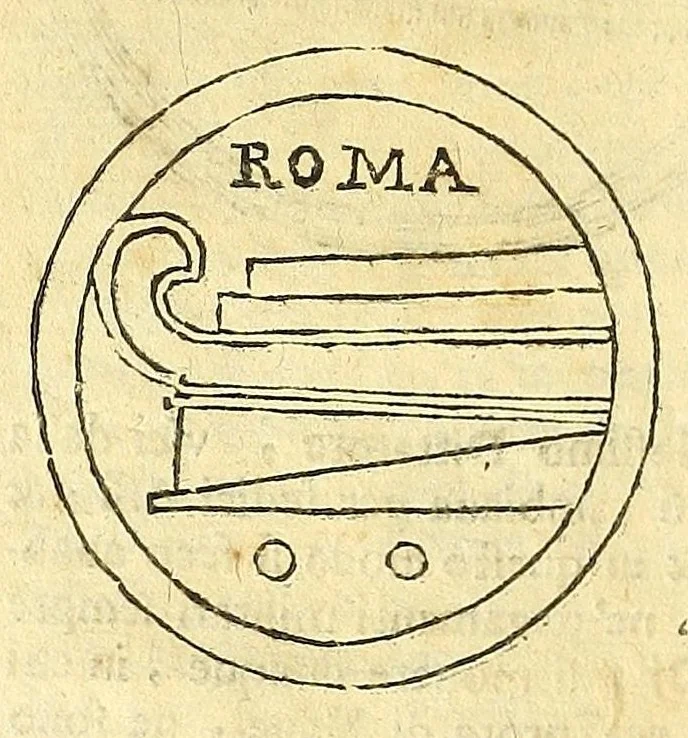 An illustration from Note overo memorie del museo del conte Lodovico Moscardo nobile veronese, 1672, leaf 24