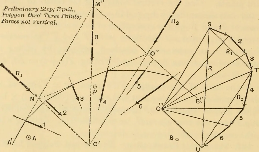 An illustration from Notes and examples in mechanics; with an appendix on the graphical statics of mechanism;, 1897, leaf 127
