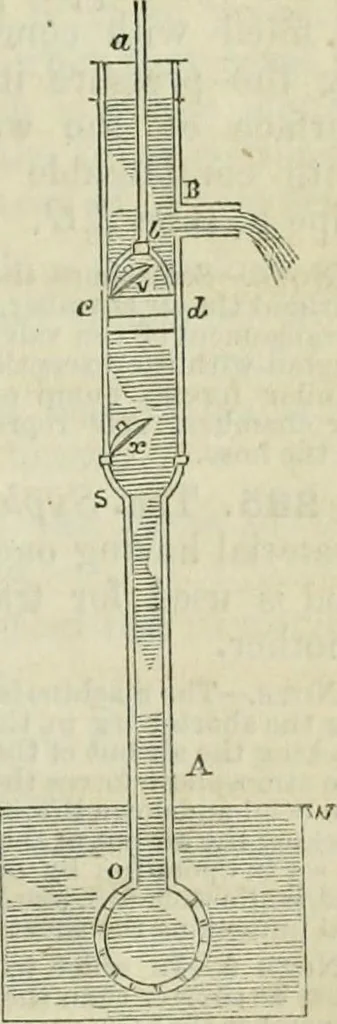 An illustration from Notes and exercises in natural philosophy : including statics, hydrostatics, pneumatics, dynamics and hydrodynamics : designed for the use of normal and grammar schools, and the higher classes in common schools, 1860, leaf 110