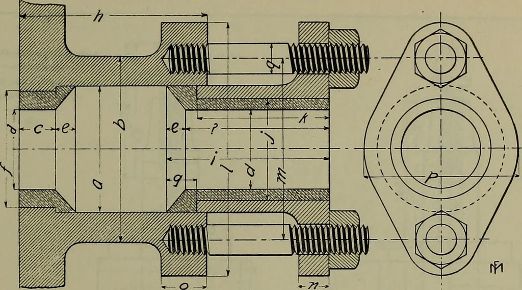 An illustration from Notes for mechanical drawing; arranged for the use of the students of the Mechanic arts high school and the Evening school of trades, 1904, leaf 102