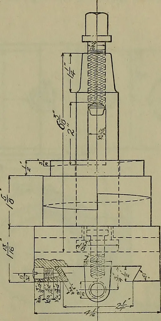 An illustration from Notes for mechanical drawing; arranged for the use of the students of the Mechanic arts high school and the Evening school of trades, 1904, leaf 104