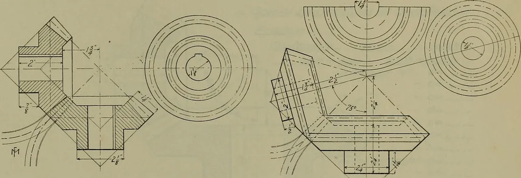 An illustration from Notes for mechanical drawing; arranged for the use of the students of the Mechanic arts high school and the Evening school of trades, 1904, leaf 178