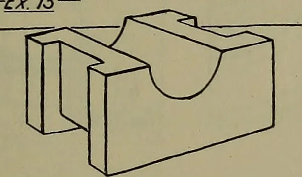 An illustration from Notes for mechanical drawing; arranged for the use of the students of the Mechanic arts high school and the Evening school of trades, 1904, leaf 22