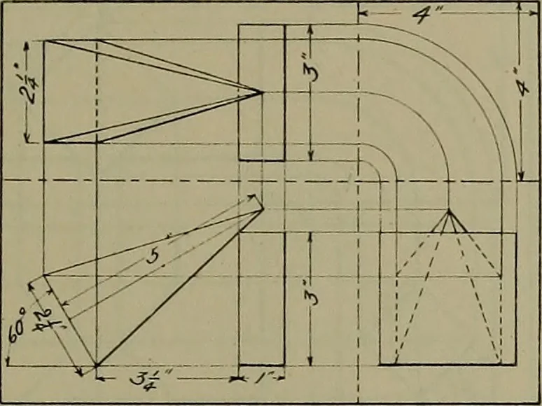 An illustration from Notes for mechanical drawing; arranged for the use of the students of the Mechanic arts high school and the Evening school of trades, 1904, leaf 26