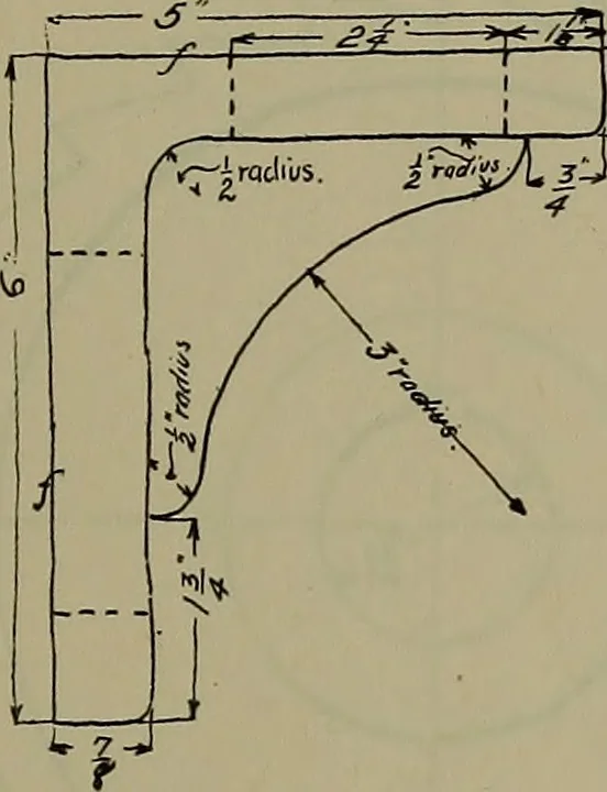 An illustration from Notes for mechanical drawing; arranged for the use of the students of the Mechanic arts high school and the Evening school of trades, 1904, leaf 38